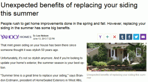 Unexpected benefits of replacing your siding this summer Unexpected benefits of replacing your siding this summer image